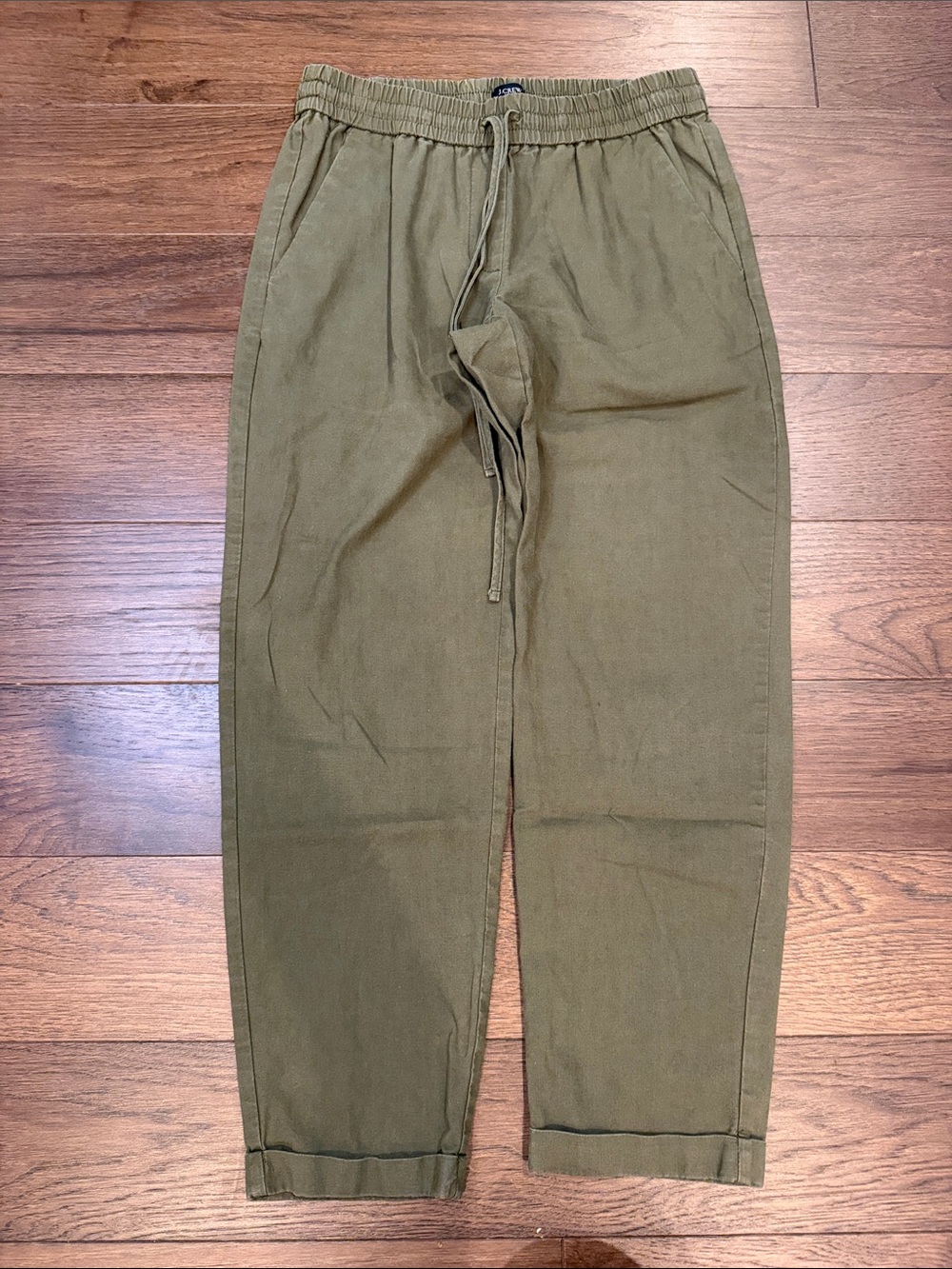 J. Crew Olive Drawstring Casual Chinos Size 2 - C31-055